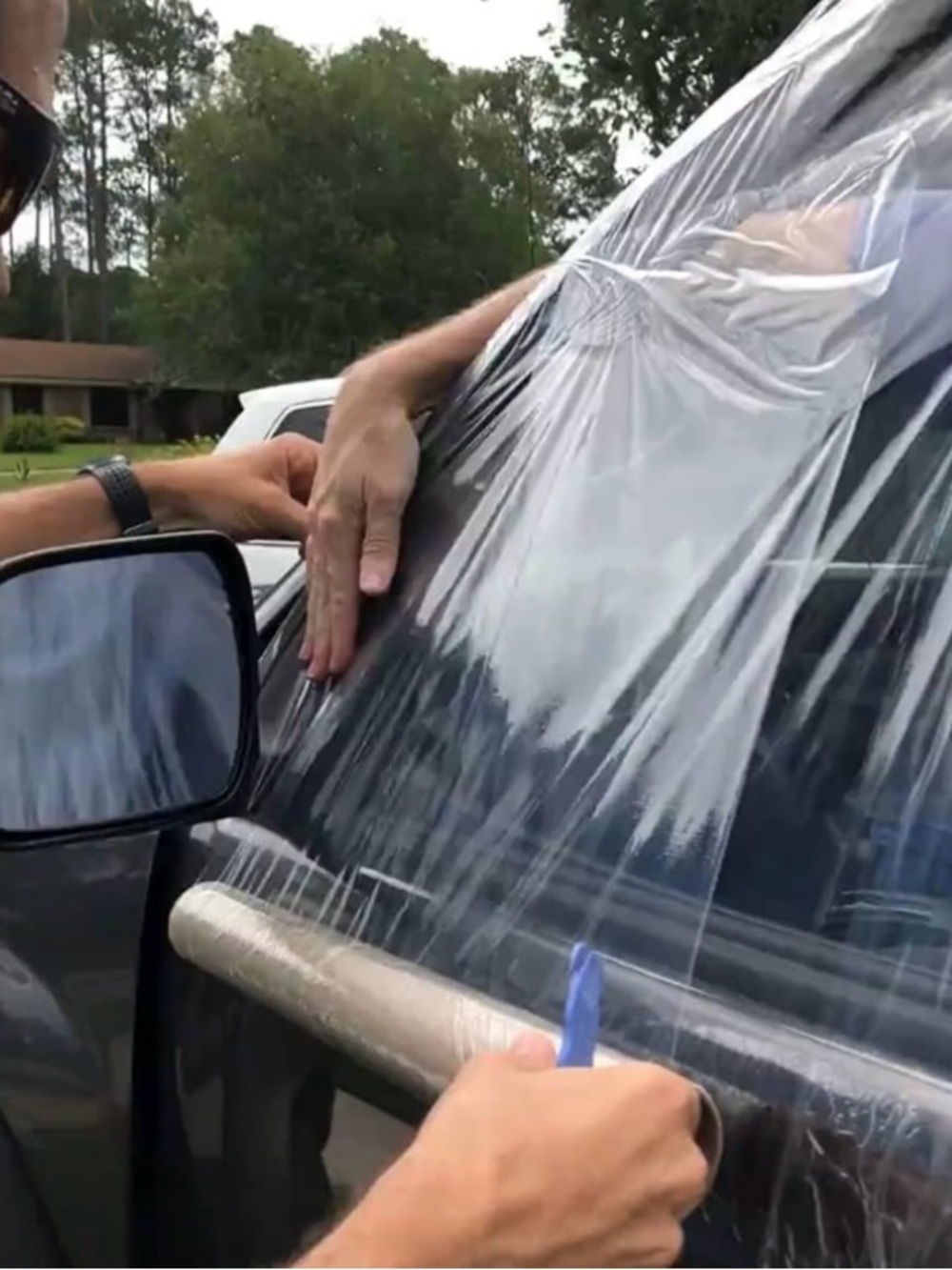Clear Plastic Car Window Wrap - Transparent Protective Film